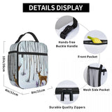 Insulated Lunch Box Deer Forest Cooler Bag Leak-proof Lunch Tote Wine Bag