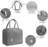 Insulated Lunch Dinner Bag Canvas School Picnic Food Camping Travel Cooler B