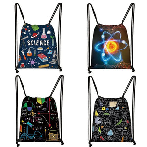 Math Physics Formula Drawstring Bag Softback Backpack