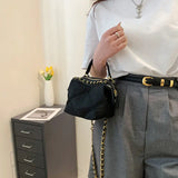 Nylon Rhombus Chain Shoulder Bag, Versatile High Quality Dumpling Bag