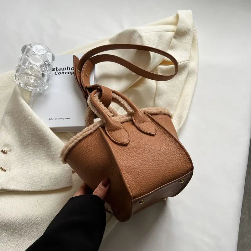 Women's Western Style Bucket Bag Autumn/Winter All-Match Messenger Bag