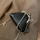 Chain Clip Kiss Lock Shell Shoulder Messenger Bag