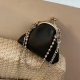 Chain Clip Kiss Lock Shell Shoulder Messenger Bag