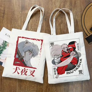 Inuyasha Anime Women Package Canvas Bag Kagome Handbags Sesshoumaru