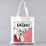 Inuyasha Anime Women Package Canvas Bag Kagome Handbags Sesshoumaru