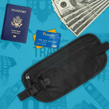 Travel Money Belt Bag Passport Waist Pouch