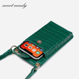 Crocodile Pattern PU Shoulder Bag for iPhone Pro Max