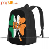 St Patricks Shamrock Ireland Flag Army Pride Backpack