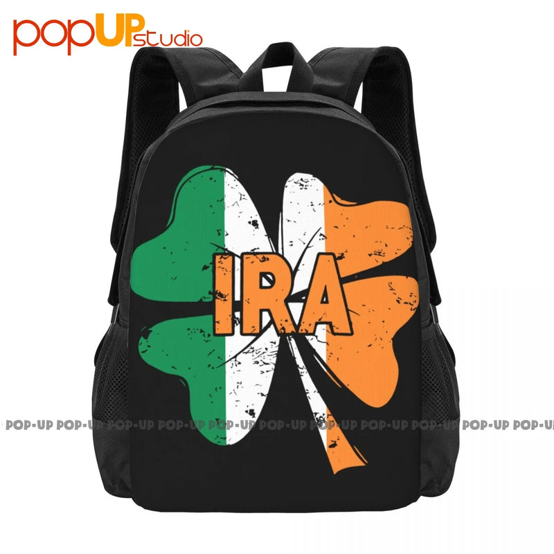 St Patricks Shamrock Ireland Flag Army Pride Backpack