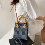 Denim Crossbody Bag Magnetic Buckle Women