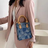Denim Crossbody Bag Magnetic Buckle Women