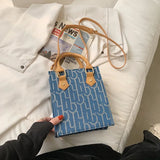 Denim Crossbody Bag Magnetic Buckle Women