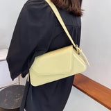 Irregular Flap Small PU Leather Underarm Crossbody Bag