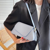 Irregular Flap Small PU Leather Underarm Crossbody Bag