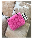 Island Picnic Soft Plush Tote Crossbody Bag Cartoon Lamb Hair Shoulder Purse