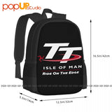 Isle Of Man Tt Racing Motorcycle Backpack Gym Shopping Bag
