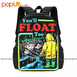 It Movie-You'Ll Float Too Pennywise Backpack Large Capacity Print Beach Bag