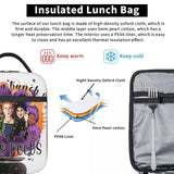 Hocus Pocus Insulated Lunch Bag Halloween Portable Thermal Cooler Women Kids