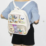 Clear Transparent Ita Bag Backpack for Women DIY Lolita Itabag