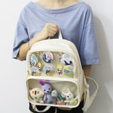 Clear Transparent Ita Bag Backpack for Women DIY Lolita Itabag