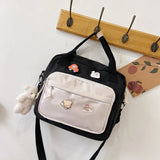 Nylon Bear Japanese Style Transparent PVC Ita Bag One-Shoulder Tote Bag
