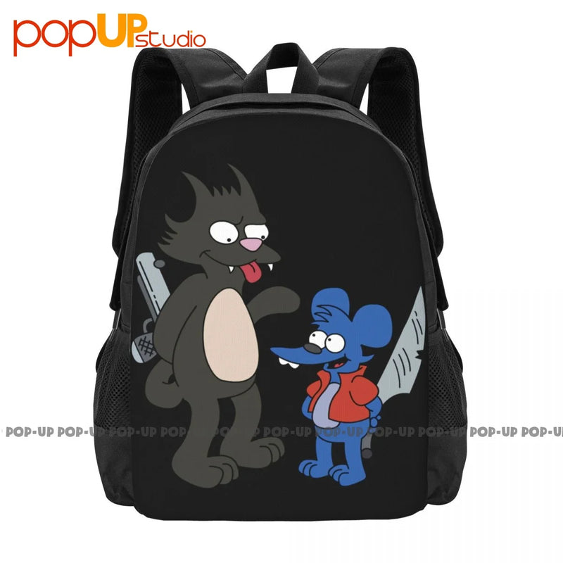 Itchy Scratchy Sport Backpack Large Capacity School Swimming Eco Friendly Bags