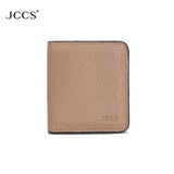 JCCS Leather Wallet Men Women Money Bag Pocket Ladies Short Purse