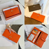JCCS Leather Wallet Women Men Long Short Purse Money Bag Pocket