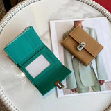 JCCS Leather Wallet Short Purse Money Bag Pocket