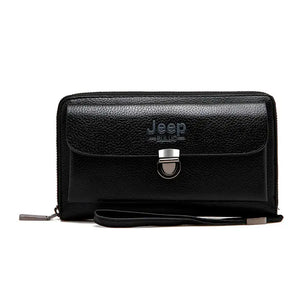 Men's Clutch Bag Long Handbag Split Leather Wallet