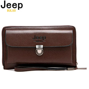 Men's Clutch Bag Long Handbag Split Leather Wallet