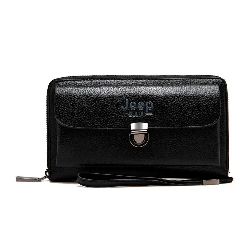 Men's Clutch Bag Long Handbag Split Leather Wallet