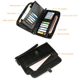 Men's Clutch Bag Long Handbag Split Leather Wallet