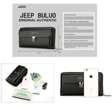 Men's Clutch Bag Long Handbag Split Leather Wallet