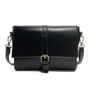 Vintage Lock Shoulder Bag Evening Clutch Leather Crossbody Bag