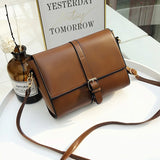 Vintage Lock Shoulder Bag Evening Clutch Leather Crossbody Bag