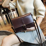Vintage Lock Shoulder Bag Evening Clutch Leather Crossbody Bag