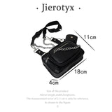 Gothic Style Women Messenger Bag Chains Shoulder Bags