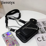 Gothic Style Women Messenger Bag Chains Shoulder Bags
