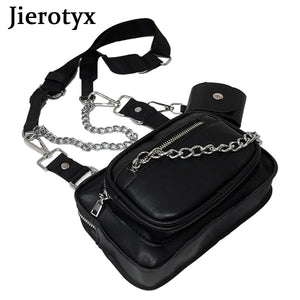 Gothic Style Women Messenger Bag Chains Shoulder Bags