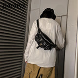 JIEROTYX Waist Bags Punk Hip-Hop Belt Bag Fanny Packs Chest Bags