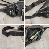 JIEROTYX Waist Bags Punk Hip-Hop Belt Bag Fanny Packs Chest Bags