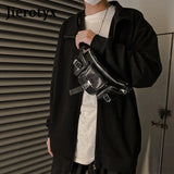 JIEROTYX Waist Bags Punk Hip-Hop Belt Bag Fanny Packs Chest Bags
