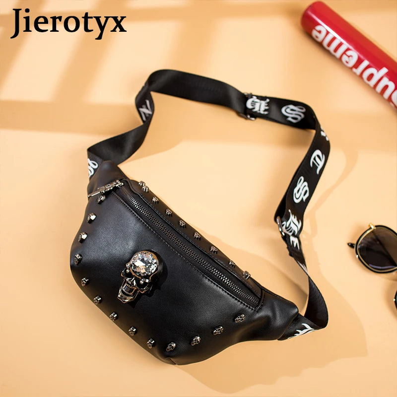 Bone Skull Fanny Pack Vintage Waterproof Crossbody Waist Bag