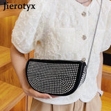 Crystal Chain Crossbody Bag for Women