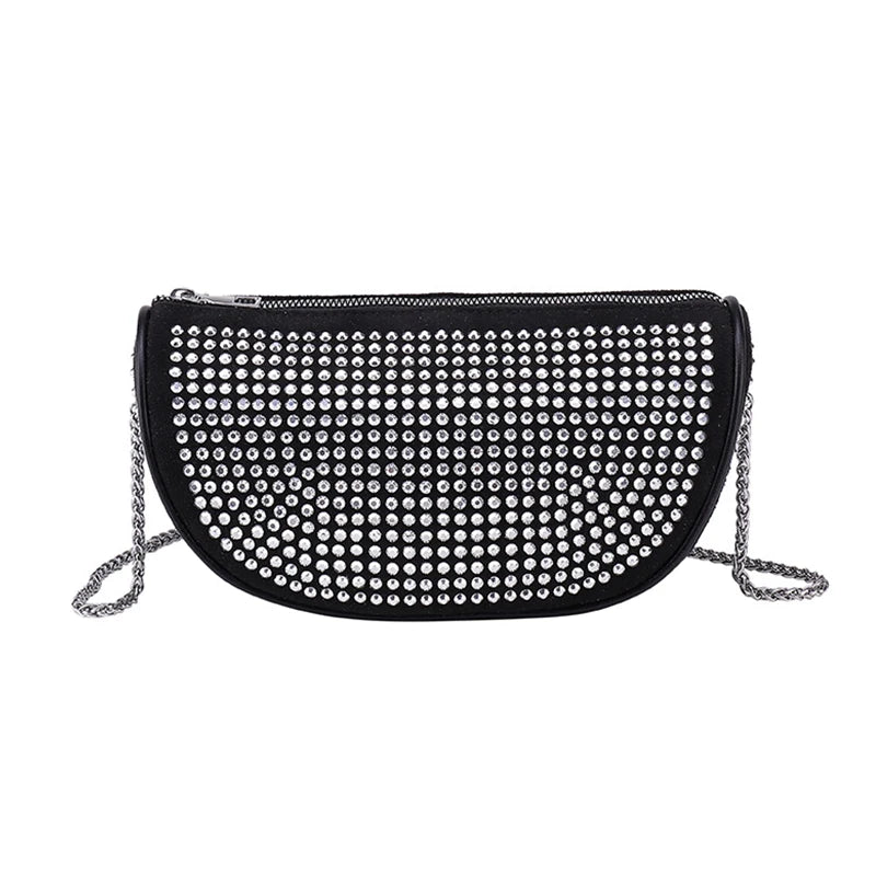Crystal Chain Crossbody Bag for Women