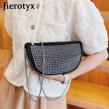 Crystal Chain Crossbody Bag for Women