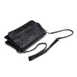 Skull Women Crossbody Bag Leather Small Skull Shoulder Bag Chain Clutch