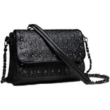 Skull Women Crossbody Bag Leather Small Skull Shoulder Bag Chain Clutch