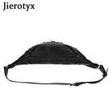 Vintage Skull Rivet Leather Waist Bag Gothic Style